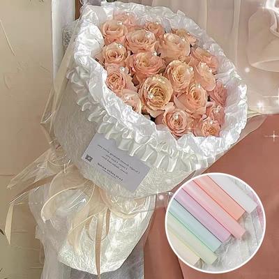 10 Pcs Flower Wrapping Paper Korean Style DIY Handmade Bouquet Crafts Gifts Packaging Wedding Party Supplies Wrapping Material