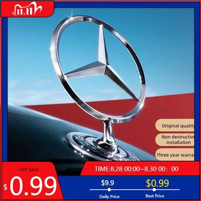GLC GLB Zinc Alloy Car Front Hood Emblem Badge Accessories For Mercedes Benz AMG W213 W223 W240 W212 W222 W221 W211 W220 W210 W