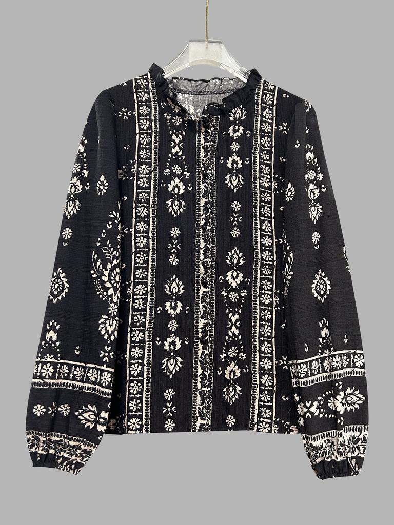 Women's Spring/Summer Shirt Elegant Long-Sleeved Shirt Women's Top Vacation Beach Shopping