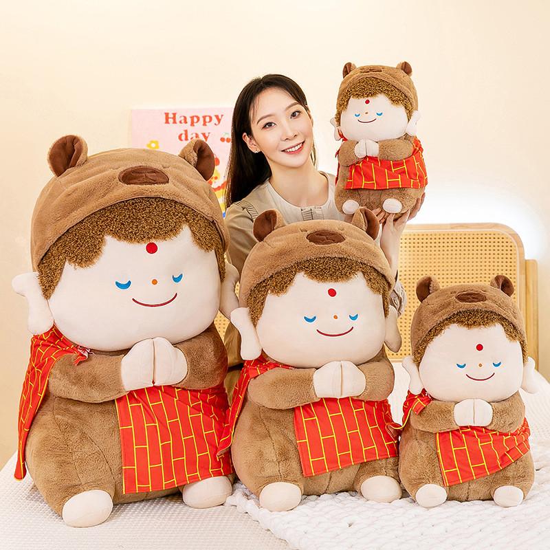 Capybara Plush Doll Buddha Style Funny Pillow For Relaxing Car And Comfort Home