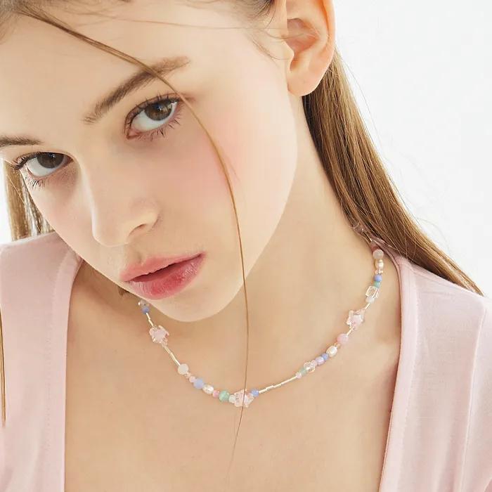 Pastel Star Mix Bead Necklace
