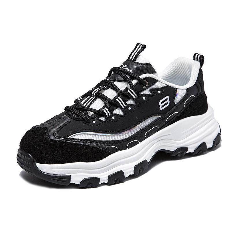 Classic Color Matching Trendy Heightening Casual Versatile Light Bottom Rebound Pixel Bottom Dad Shoes Casual Shoes Heightening Couple Shoes
