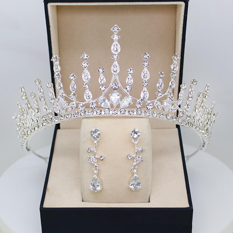 Children's Crown Tiara Girls New Crown Crystal Hair Hoop Model Catwalk Hair Accessories Princess Hairpin