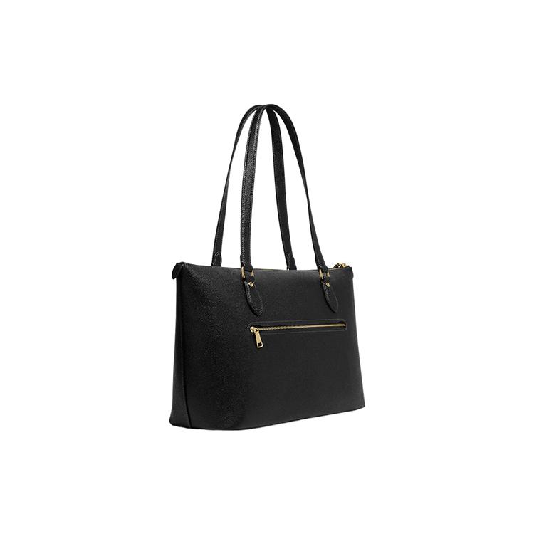 New COACH Gallery Cross Grain Leather One Shoulder Handbag Large Women's Black CH285-IMBLK