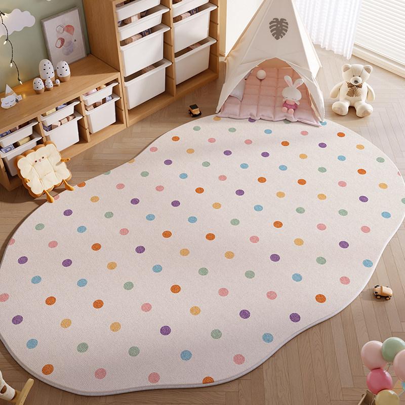 Bow Pattern Rugs for Bedroom Thick Plush Study Floor Mat Irregular Shape Living Room Decoration Carpet Fluffy Soft Cloakroom Rug