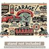2D plane, 1 poster in retro garage style design, suitable for living room, bedroom and office.