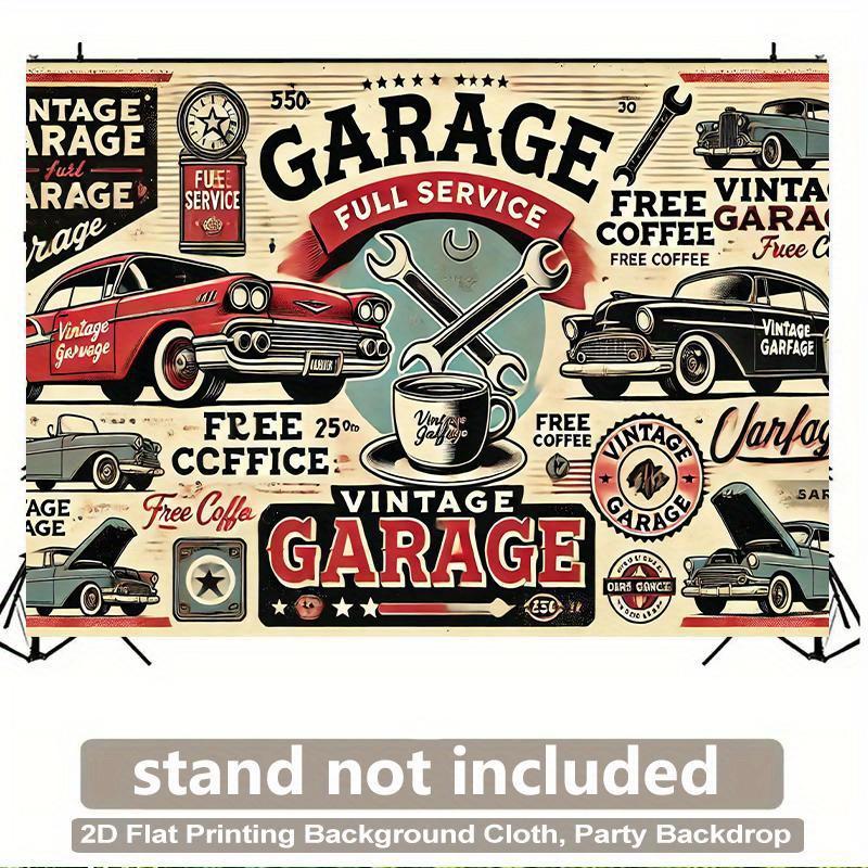 2D plane, 1 poster in retro garage style design, suitable for living room, bedroom and office.