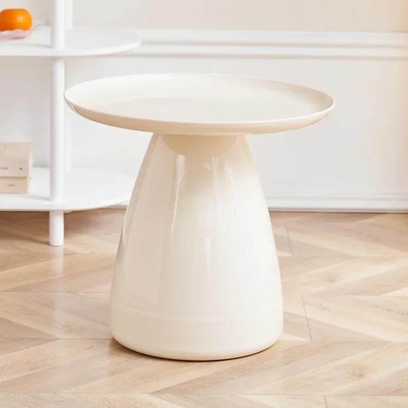 Minimalist Nordic Coffee Tables Round Plastic White Unique Side Table Living Room Luxury Simple  Home Furniture