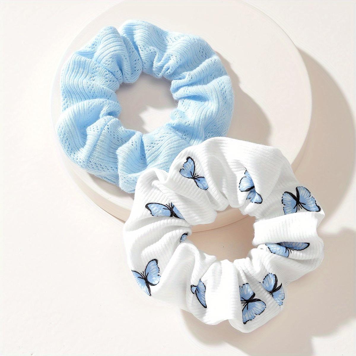 

2Pcs Summer Small Fresh and Sweet Butterfly Pattern Hair Band, Fashionable Hair Accessories Suitable for Daily Casual Wear синий