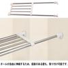BAOYOUNI Tension Shelf, Heavy-Duty Extendable, White, with Anti-Slip, Stainless Steel Rods (59-101.8cm, White)