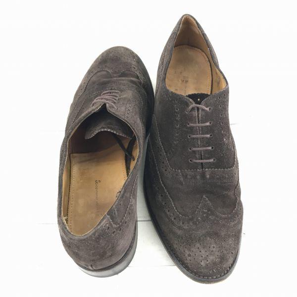 Dutch Brand Van Bommel Genuine Leather Wingtip Suede Finish Goodyear Welt Shoes Size 26.5cm Brown(USED)