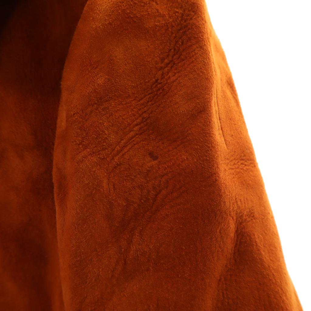 60s 70s Vintage TALON Zip Suede Leather Jacket 18 Orange Series Women Used