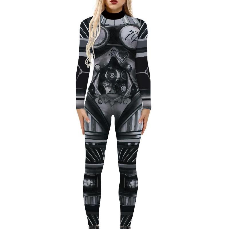 Halloween Costume Party Dress Up Gothic Male Female Skull Skeleton Horror Ghoul D Digital