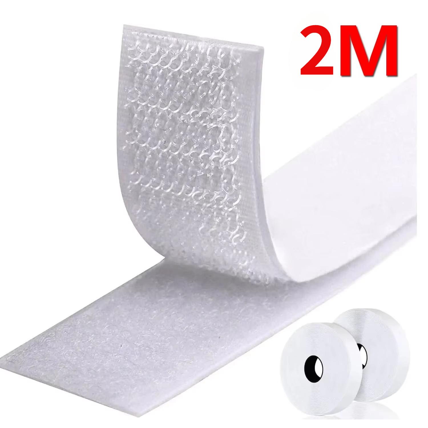 2/5M Self-adhesive Fastener Tape with Glue Strap for DIY Clothing Bag Craft Self-Adhesive Hook Loop Fastener Strong Glue Sticker 20mm