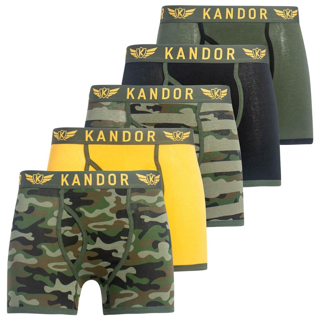Pánské bambusové boxerky Kandor Camobee (Balení po 5)