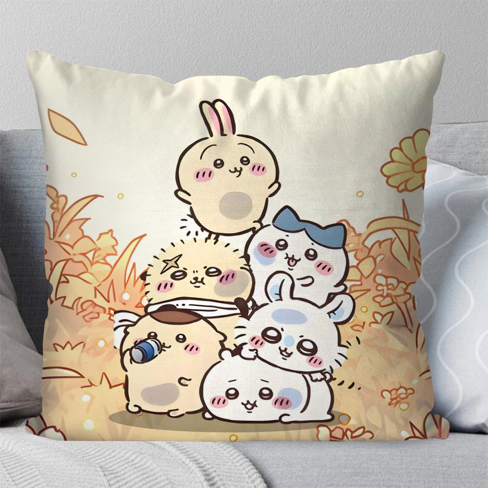 Cartoon Animation C-chiikawa Pillow Case Square Pillow Bedroom Sofa LeisureComfort Cushion Car Living Room Home Decoration 40X40