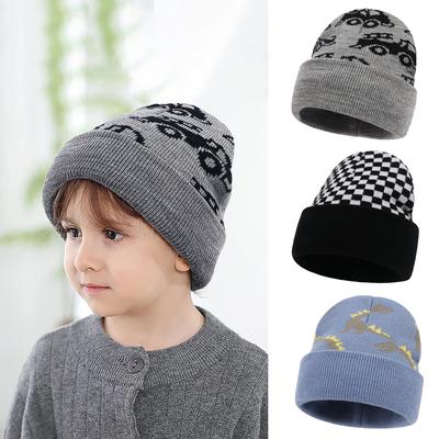 Baby Warm Knitted Hats With Pom Kids Knit Beanie Hat Solid Color Children Hat For Boys Girls Accessories