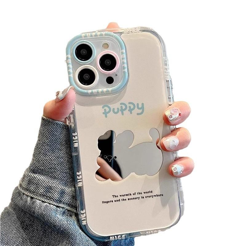 Cartoon Rabbit for Apple 17 Mobile Phone Case for IPhone15plus Mirror 13 Promax All-inclusive 14 Anti-fall 16