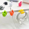 Thumb Hooks Mini Cable Organizer Silicone USB Management Clips Desktop Wire Manager Cord Holder for Earphone Mouse Bobbin Winder