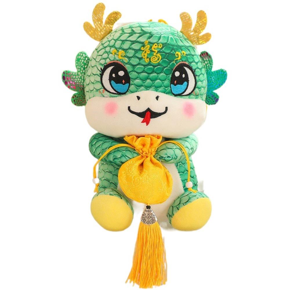 

Мягкие куклы-змеи 2025 года Китайский Новый год Счастливые змеи Плюшевые игрушки Модный декор для подвешивания в машину Подарок 28CM зелёный