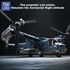 TOYLINX 1486pcs Tiltrotor Aircraft Helicopter Building Blocks 360° Propeller Military Helicopter Block DIY Airplane Assembly Toy