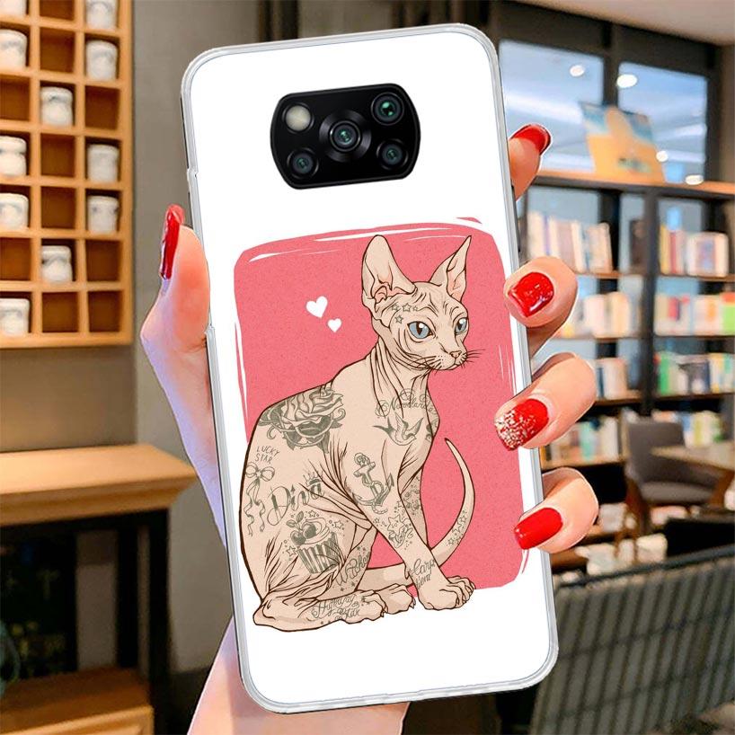 Lavaza Sphynx Sphinx Cat Cover Phone Case For Xiaomi Poco F7 Ultra X7 X6 X5 Pro M7 Redmi 15C 15 13C 13 12C 12 10C 10 9A 9C 9T 9