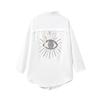 European and American Women's Plus Size Turn-Down Collar Casual Long-Sleeve Shirt for Autumn and Winter.