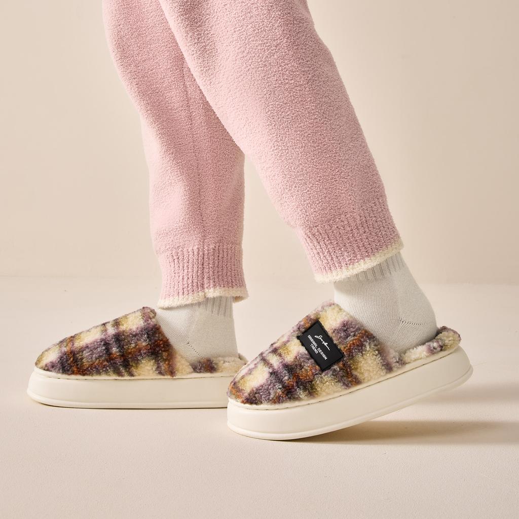 Winter Women Home Slippers Plush Warm Thick Bottom Slides Breathable Soft Non-slip Slippers Indoor Outdoor Men Casual Slippers