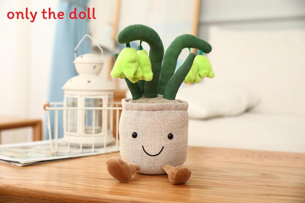 Tulip Mushroom Potted Plush Toy With Pp Cotton Fill And Cartoon Style For Creative Lounge Decor