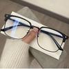 High-definition Eye Protection Glasses Retro Metal Half-frame Myopia Glasses Male Simple Anti-blue Light Near Sight Eyewear