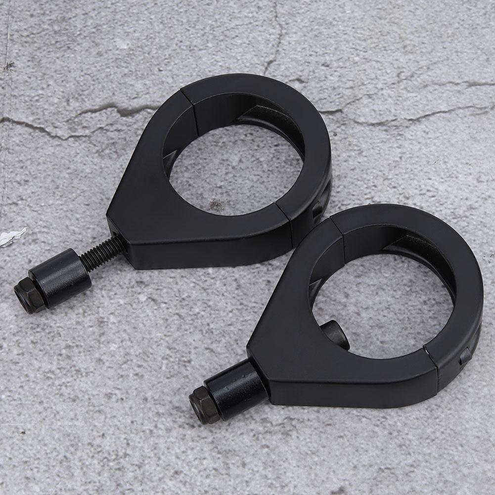 41mm Metal Plating Motorcycle Turn Signal Light Bracket Holder Clamps Mount Accessories Black