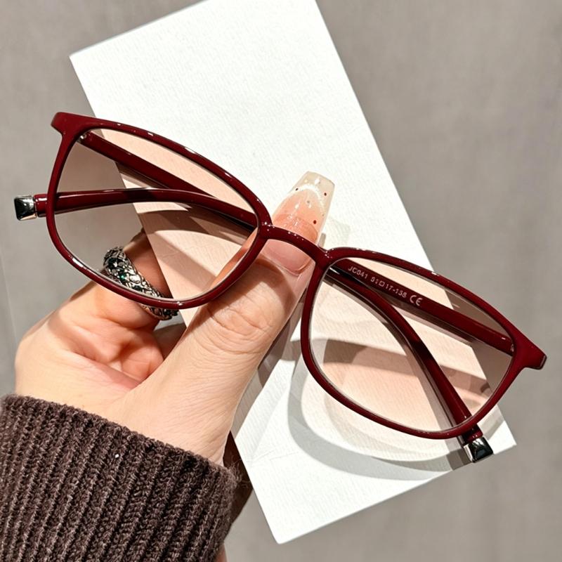 Unisex Square Frame Gradient Lens Reading Sunglasses Minimalist Stylish Presbyopia Glasses High Definition Comfortable Eyewear
