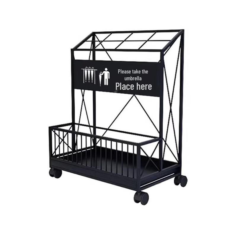 Large Black Commercial Umbrella Stand