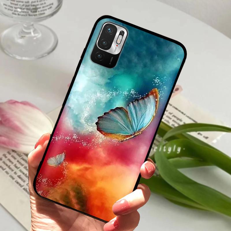 Für Redmi Note 10 5G Hülle M2103K19C Tier Silikon Weiches TPU Handyhüllen Für Xiaomi Poco M3 Pro 5G Stoßfest Bumper Fundas
