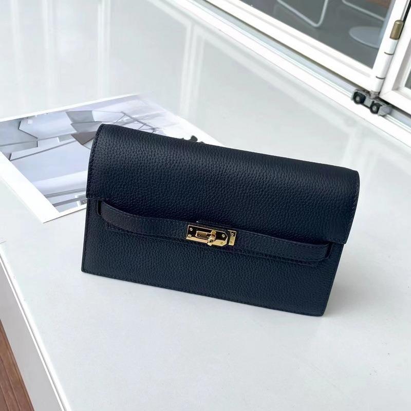 New lychee pattern leather half cover hand grab bag genuine leather women's bag single shoulder underarm bag oblique span bag wholesale