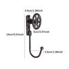 Cast Iron Wall Hook Hanging Decor Wheel Ornament Antique Rustic Multipurpose Garden Plant