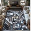 Tappeto in Flanella Stampato Juventus FC Antiscivolo Morbido Poliestere Tappeto per Pavimento Tappetino Decorativo per Interni per Camera da Letto Soggiorno Divano