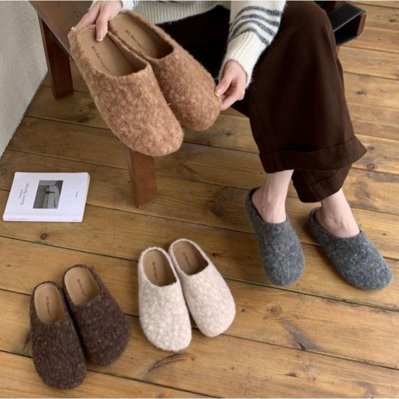 Fashion Winter 2026 Fashion Women's Shoes Comfortable Plush Velvet Warm Slippers Home Non-slip Lightweight Soft-soled Indoor slippers