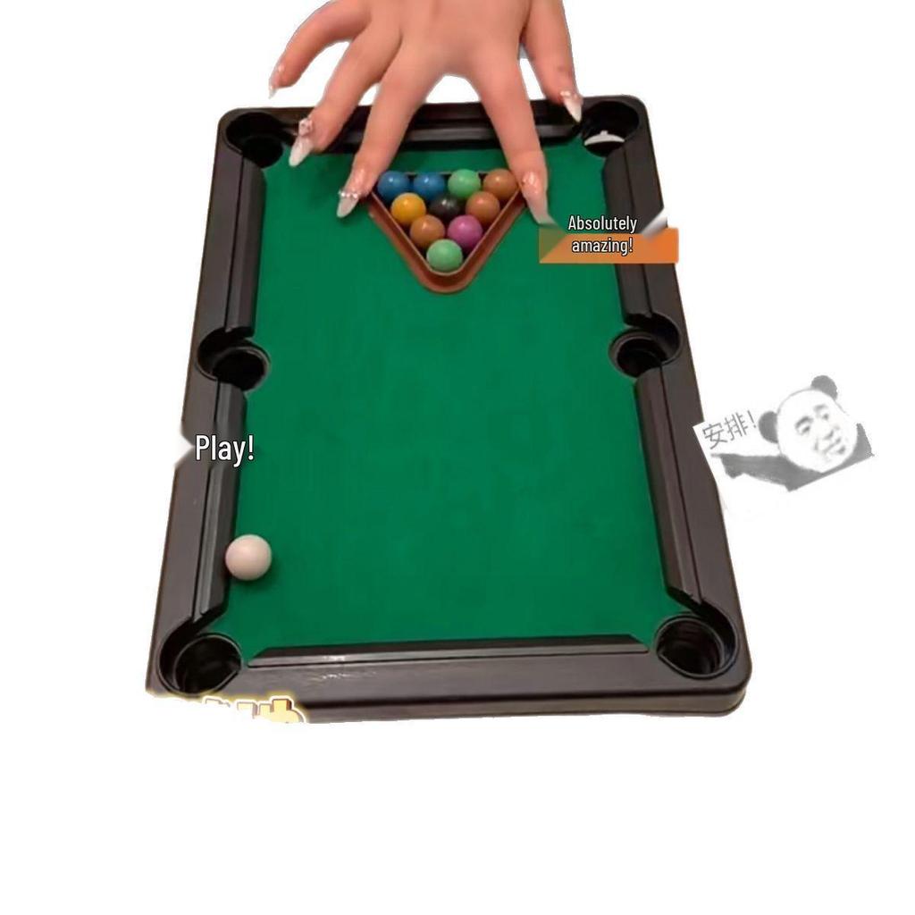 Mini Pool Table Toy for Kids, Interactive Fun for Ages 3-6, Ideal for Dorm Rooms and Playrooms.