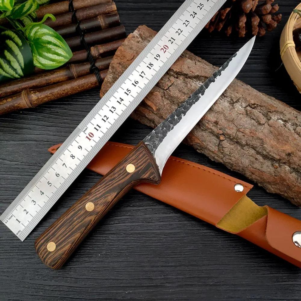 Stainless Steel Meat Cleaver Boning Knife Forging Kitchen Chef Butcher Knife Slicing Fish Knife Wood Handle Cooking Tools