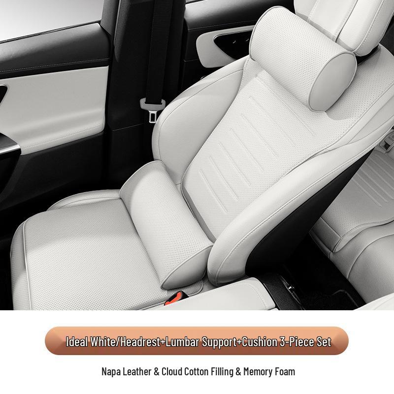 Maybach S-Class Bio-Cotton Car Seat Cushion Set with Headrest and Lumbar Support Pillow