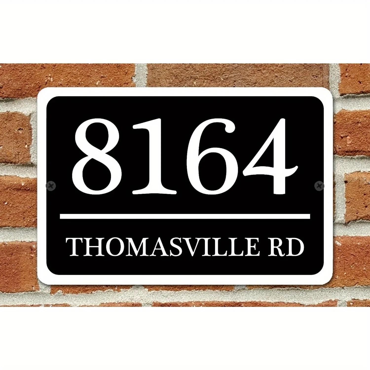 

Custom Metal Address Plaque Personalized House Number Sign for Wall Outdoor Rustproof Home Decor 20x30cm
