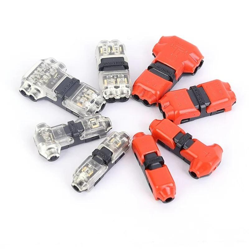 2 In 1 Wire Connector Quick Connect Disconnect Connectors Auto Terminals for Car Wires 8-22AWG LED Transparent Car Connector
