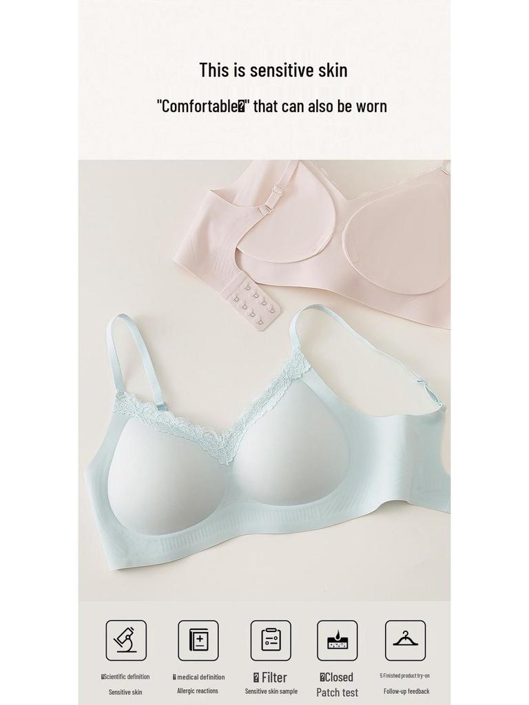 Soft, Skin-Friendly Seamless Bra: Side Support & Enhanced Gathering for Women, No Underwire, High Elasticity