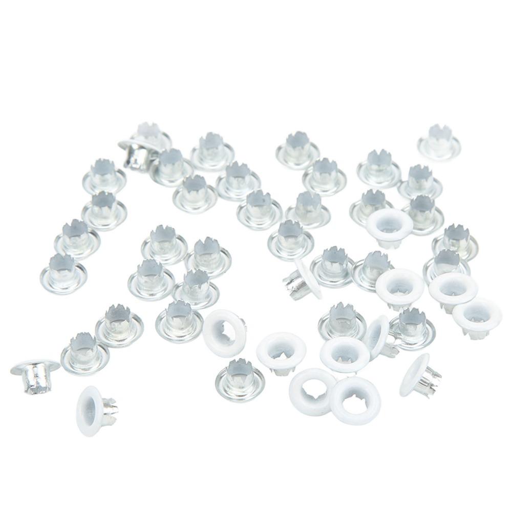 500pcs Color Round Round Edge Grommets 5mm Hole Snap Buttons Metal Eyelets  Sewing белый