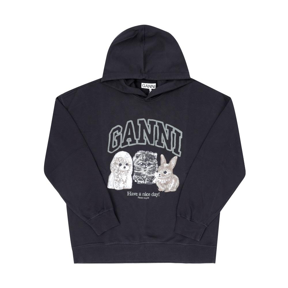 

Ganni ISoli Animal Logo Printed Crop Women S Hoodie T4270 252 T4270 252 (XXS/XS)