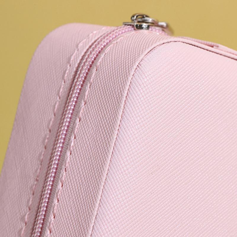 1PC Personalized Portable Jewelry Box for Women Girls Jewelry Case Small Jewelry Storage Pink Initial Letter