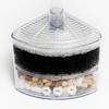Aquarium Corner Filter Fish Tank Air Driven Sponge Filter Bio Filtration Corner Filter with Multi Kinds of Filter Media for Fry Shrimp Nano Fish Tank