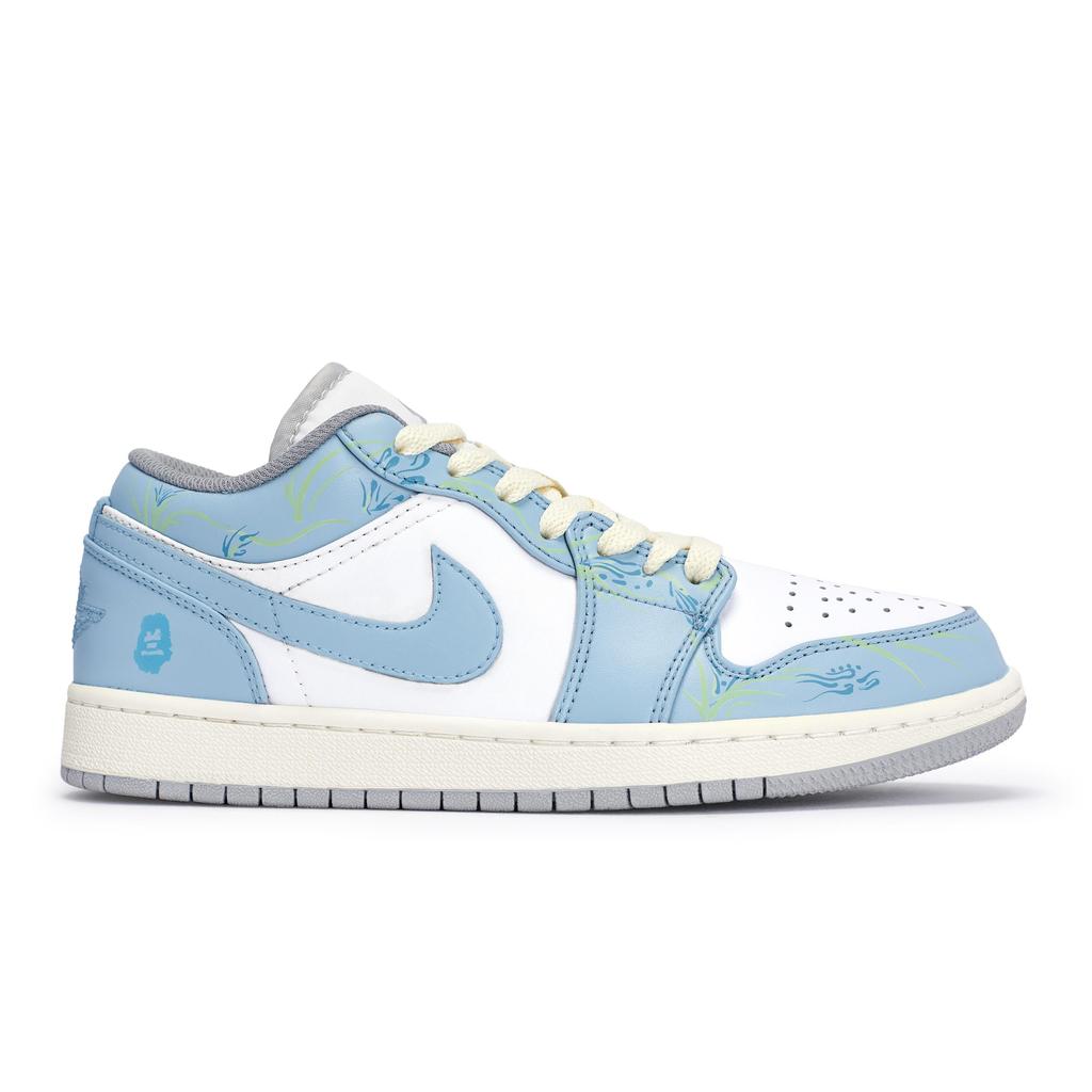 Jordan Air Jordan 1 Vintage Basketball Shoes Men's Low top White 553558-053(Team80-S-BOX)