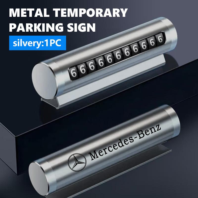 

For Benz Car Temporary Parking Card Phone Number Card Plate Sliding Hiding Car Plate AMG VIANO GLB GLC W108 W124 W126 W169 W176